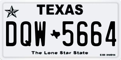 TX license plate DQW5664