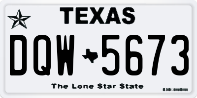 TX license plate DQW5673