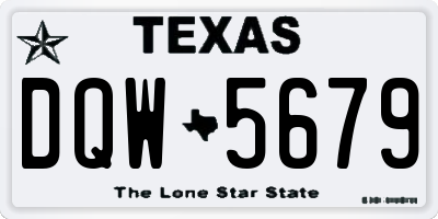 TX license plate DQW5679
