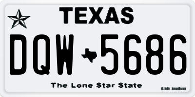 TX license plate DQW5686