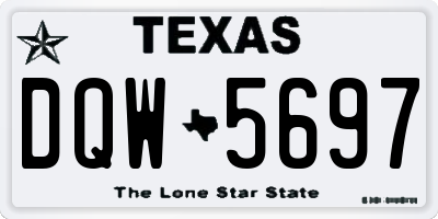 TX license plate DQW5697