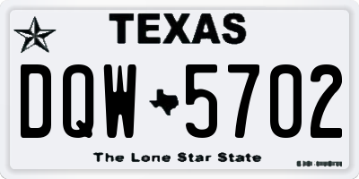 TX license plate DQW5702
