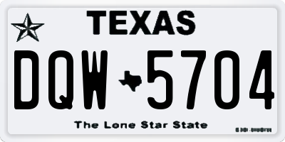 TX license plate DQW5704