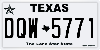 TX license plate DQW5771