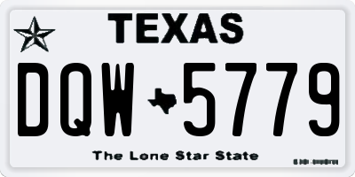TX license plate DQW5779