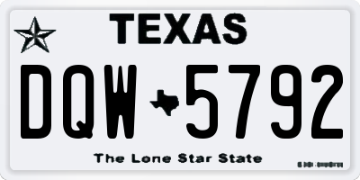 TX license plate DQW5792