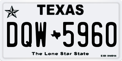 TX license plate DQW5960
