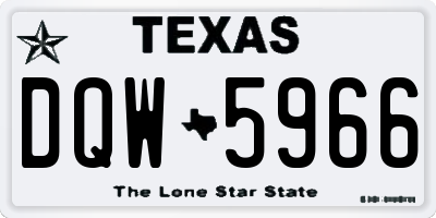 TX license plate DQW5966