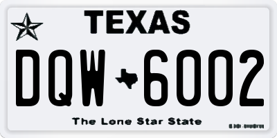TX license plate DQW6002