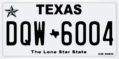 TX license plate DQW6004