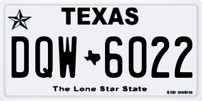 TX license plate DQW6022