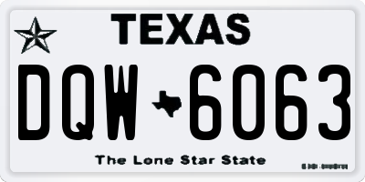 TX license plate DQW6063