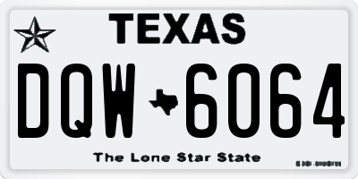TX license plate DQW6064