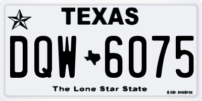 TX license plate DQW6075