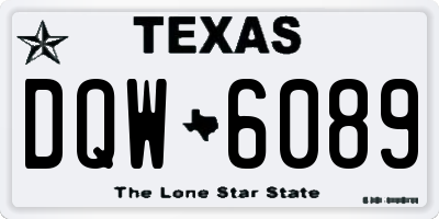 TX license plate DQW6089
