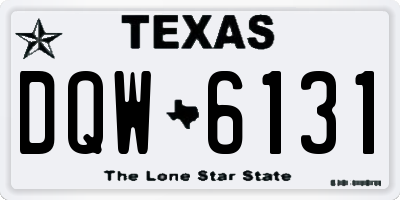 TX license plate DQW6131
