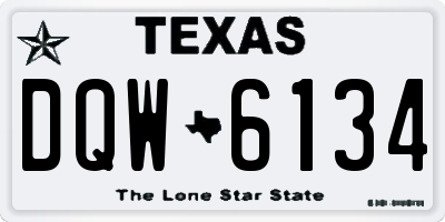 TX license plate DQW6134