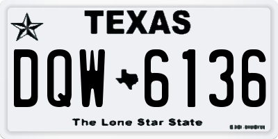 TX license plate DQW6136