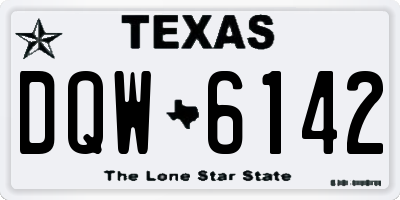 TX license plate DQW6142