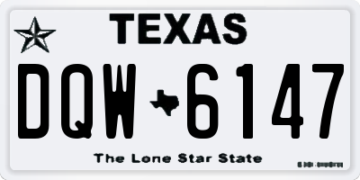 TX license plate DQW6147