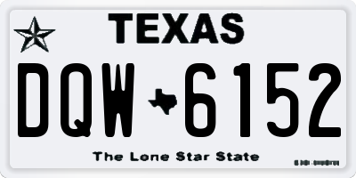 TX license plate DQW6152