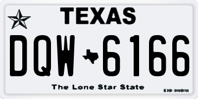 TX license plate DQW6166