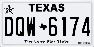 TX license plate DQW6174