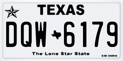 TX license plate DQW6179