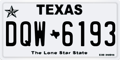 TX license plate DQW6193