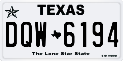 TX license plate DQW6194