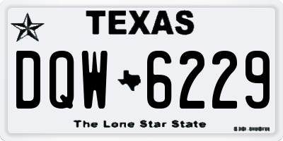 TX license plate DQW6229