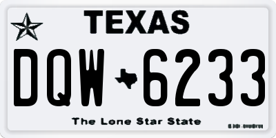 TX license plate DQW6233