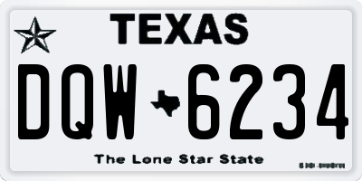 TX license plate DQW6234