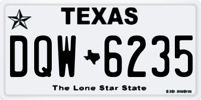 TX license plate DQW6235