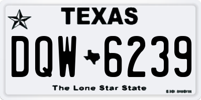 TX license plate DQW6239
