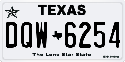 TX license plate DQW6254
