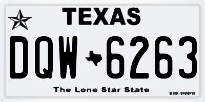 TX license plate DQW6263