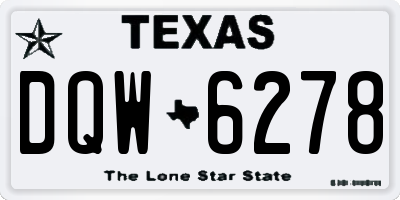 TX license plate DQW6278