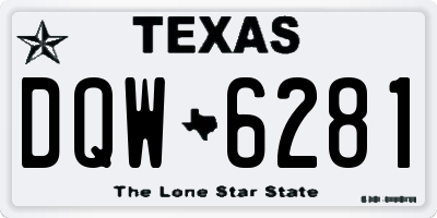 TX license plate DQW6281