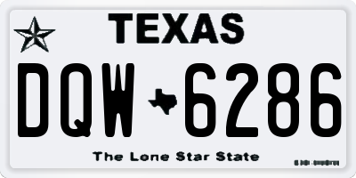 TX license plate DQW6286