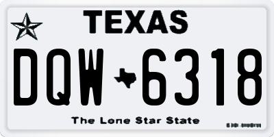 TX license plate DQW6318