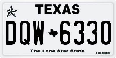 TX license plate DQW6330