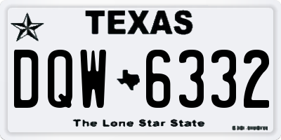 TX license plate DQW6332