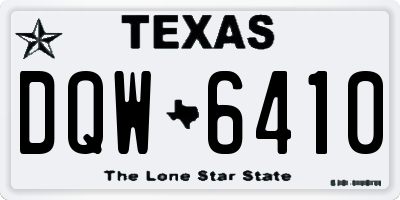 TX license plate DQW6410