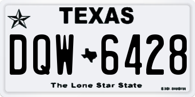 TX license plate DQW6428