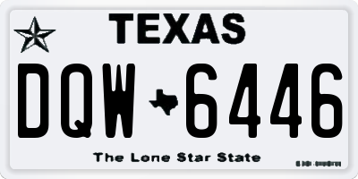 TX license plate DQW6446