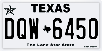 TX license plate DQW6450