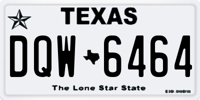 TX license plate DQW6464