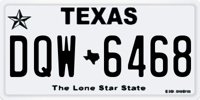 TX license plate DQW6468