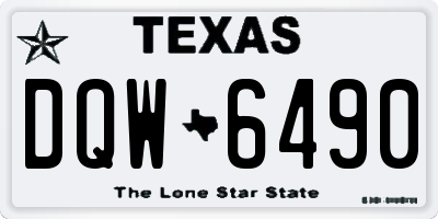 TX license plate DQW6490